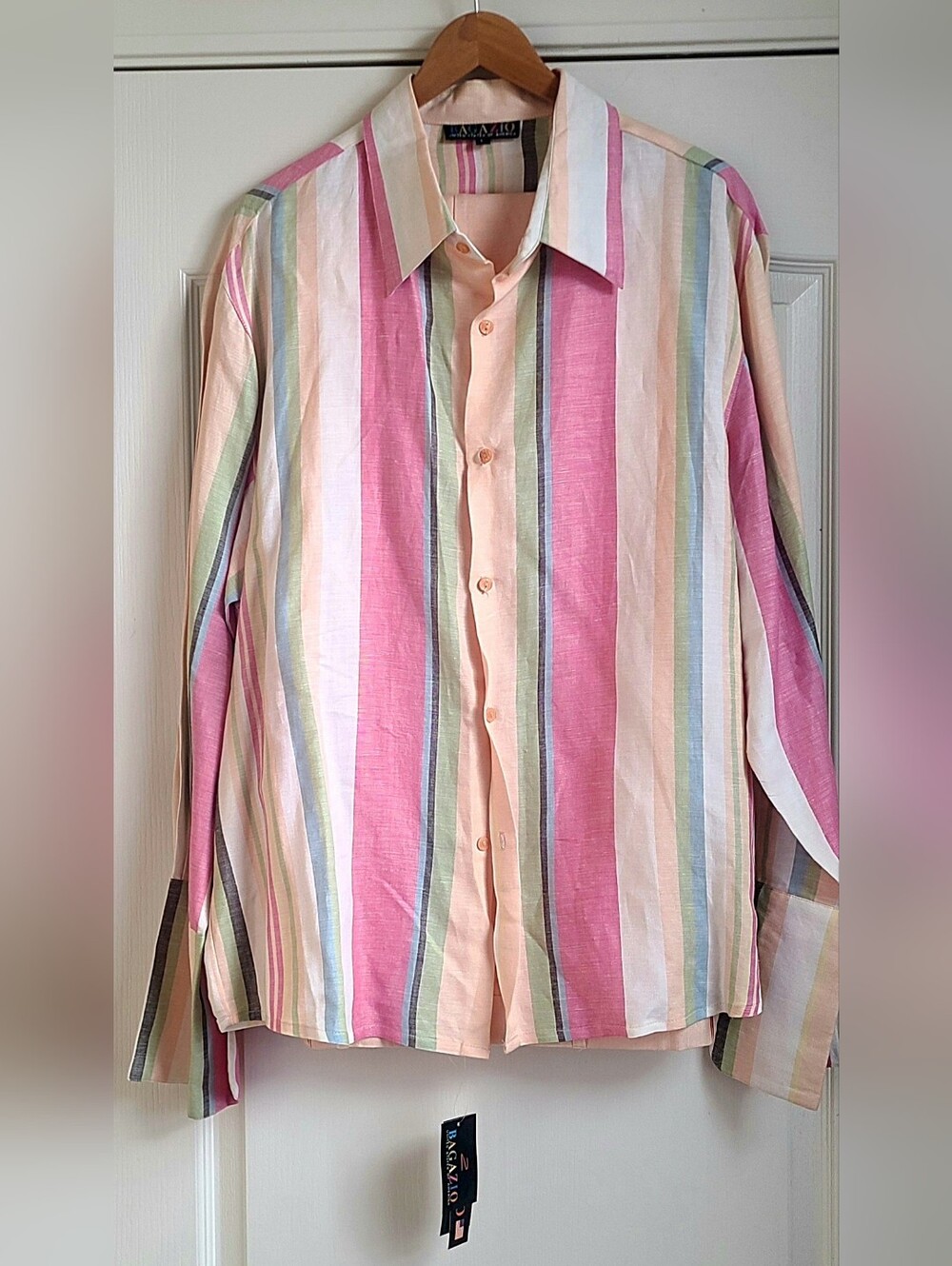 Bagazio Men's Rainbow Color 100% Linen Walking Suit - Size Large